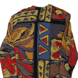 Womens Printed Blouse Red Long Sleeve Crazy Pattern L