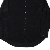 ZARA Womens Shirt Black Collared Long Sleeve XS