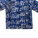 Womens Printed Top Blue Crazy Pattern L