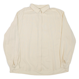 Womens Shirt Beige Collared Long Sleeve L