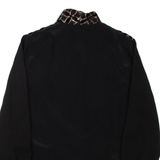 Womens Kimono Top Black V-Neck Long Sleeve L