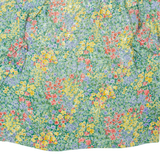 Womens Printed Shirt Green Collared Floral L