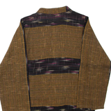 Womens Kimono Top Brown Collared Long Sleeve M