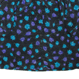 Womens Printed Shirt Black Collared Floral XL