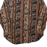 MISS SELFRIDGE Womens Printed Shirt Black Collared Long Sleeve Paisley L