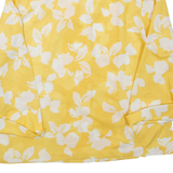 Womens Kimono Top Yellow 3/4 Sleeve Floral L
