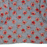 DELMOD Womens Printed Blouse Blue Collared Floral XL