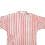 Womens Printed Shirt Red Collared Striped UK 14