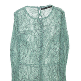 ZARA Sheer Womens Blouse Green Long Sleeve S