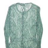 ZARA Sheer Womens Blouse Green Long Sleeve S