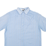 Womens Printed Shirt Blue Collared Floral M