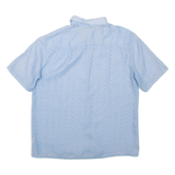 Womens Printed Shirt Blue Collared Floral M