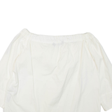 ZARA Womens Blouse White 3/4 Sleeve S