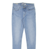 LEVI'S 710 BIG E Womens Jeans Blue Slim Skinny Stone Wash W24 L30