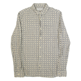 ALL SAINTS Mens Shirt Beige Spotted Long Sleeve S