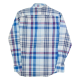 TOMMY HILFIGER Mens Shirt Blue Check Long Sleeve S