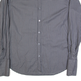 TED BAKER Mens Shirt Grey Houndstooth Long Sleeve L