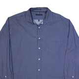 TOMMY HILFIGER Mens Plain Shirt Blue Long Sleeve XL