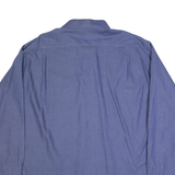 TOMMY HILFIGER Mens Plain Shirt Blue Long Sleeve XL