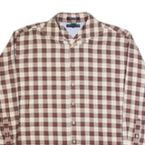 TOMMY HILFIGER Mens Shirt Red Check Long Sleeve XL