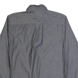 PRETTY GREEN Mens Plain Shirt Grey Long Sleeve M