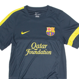 NIKE Barcelona FC Mens Football Shirt Jersey Blue Crew Neck S