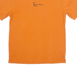 KARL KANI Mens T-Shirt Orange Crew Neck S