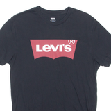 LEVI'S Mens T-Shirt Black Crew Neck S
