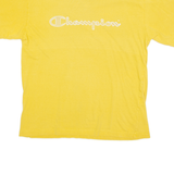 CHAMPION Mens T-Shirt Yellow Crew Neck M
