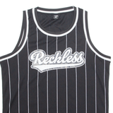 FSBN Reckless Pinstripe Mens Jersey Black Sleeveless USA L
