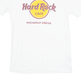 HARD ROCK CAFE Piccadilly Circus Mens T-Shirt White Crew Neck S