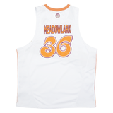 HARLEM GLOBETROTTERS Mens Jersey White Sleeveless USA Crew Neck 3XL