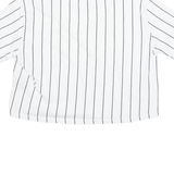 KARL KANI Cropped Striped Womens T-Shirt White Crew Neck S