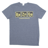 GILDAN Bazinga Mens T-Shirt Grey Crew Neck M