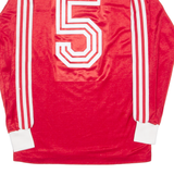 ADIDAS ORIGINALS Mens Football Shirt Jersey Red Long Sleeve Collared M