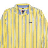 CHAPS Mens Shirt Yellow Striped Long Sleeve XL