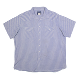 WRANGLER Mens Shirt Blue Striped 2XL