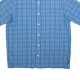 WOOLRICH Mens Shirt Blue Check Long Sleeve L