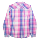 TOMMY HILFIGER Womens Shirt Pink Check Long Sleeve S