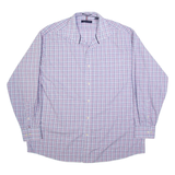 TOMMY HILFIGER Mens Shirt Blue Check Long Sleeve XL