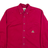 WRANGLER Mens Plain Shirt Red Long Sleeve M