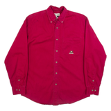 WRANGLER Mens Plain Shirt Red Long Sleeve M