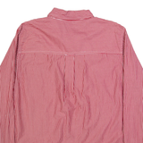 CHAPS Mens Shirt Red Striped Long Sleeve L