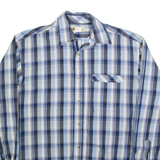 WRANGLER Mens Shirt Blue Check Long Sleeve M