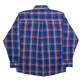 WRANGLER Mens Shirt Blue Check Long Sleeve L