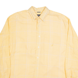 NAUTICA Mens Shirt Yellow Check Long Sleeve L