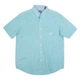 CHAPS Mens Shirt Blue Check M