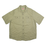 WRANGLER Mens Plain Shirt Green XL