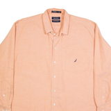 NAUTICA Mens Plain Shirt Orange Long Sleeve XL