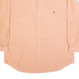 NAUTICA Mens Plain Shirt Orange Long Sleeve XL